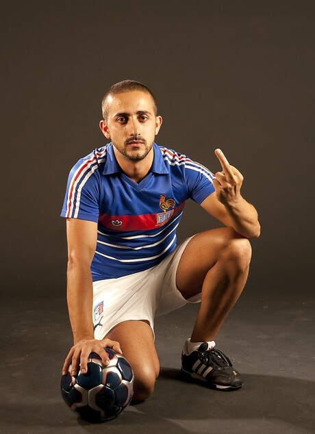 Hot hooligan shows his ass and cock